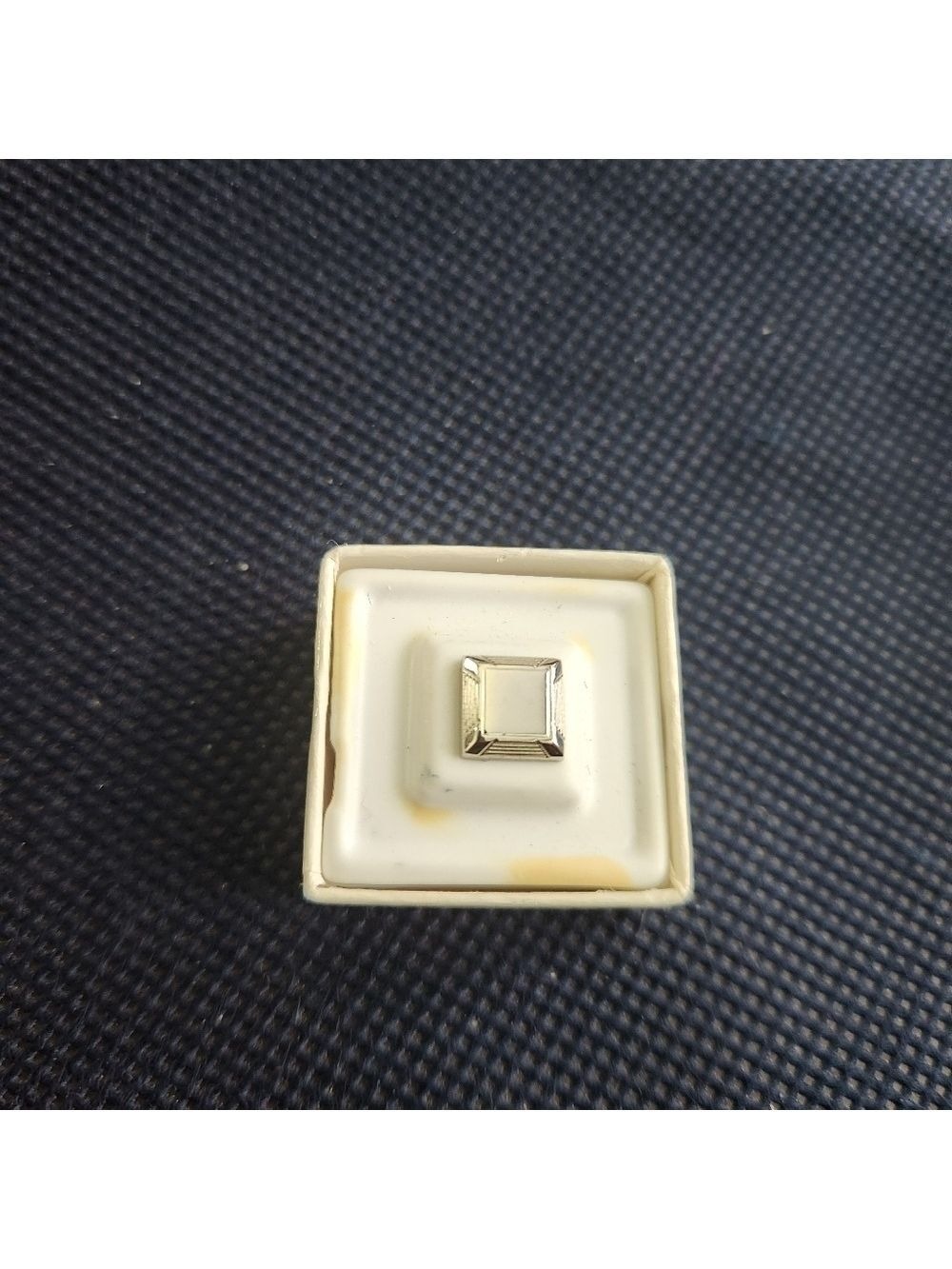 Vtg 1950s Silver Tie Tack in original box
